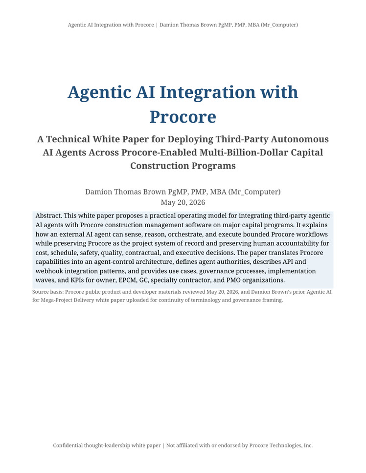 Cover of Agentic AI Integration with Procore